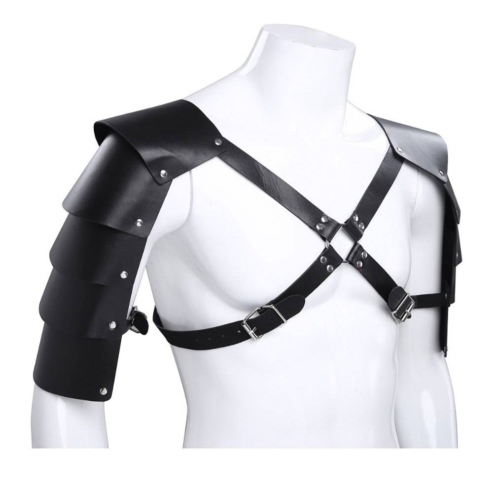 Men’s Black Leather Gladiator Chest Harness Adult Products cb5feb1b7314637725a2e7: Black