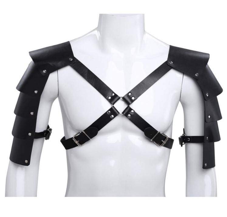 Men’s Black Leather Gladiator Chest Harness Adult Products cb5feb1b7314637725a2e7: Black