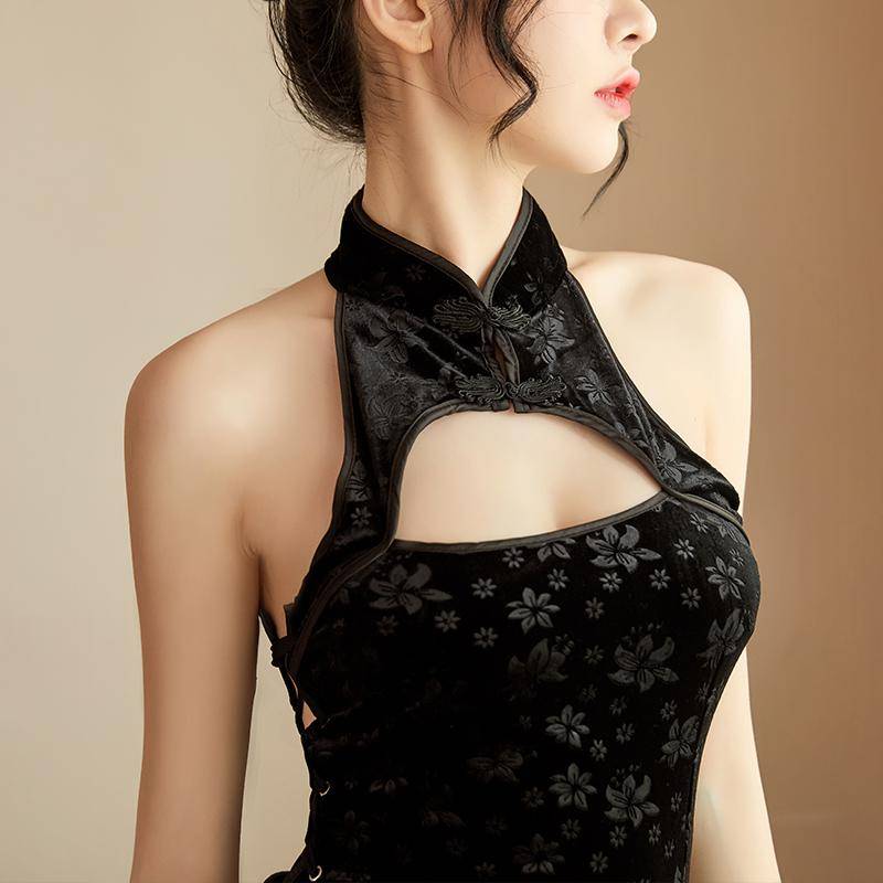 Chinese Styled Sexy Women’s Lingerie Dress Adult Products cb5feb1b7314637725a2e7: Black|Ivory