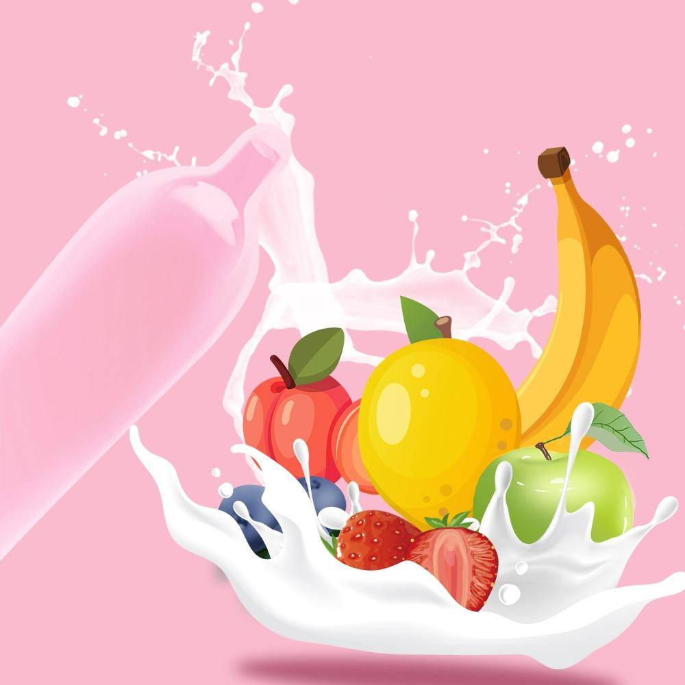 Fruit Flavor Condoms 10 Pcs Set Adult Products 371885a1be0c429f3bba5b: Random Flavor