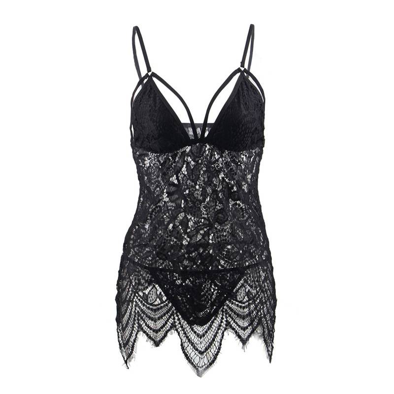 Women’s Lace Dress and Panties Set Adult Products cb5feb1b7314637725a2e7: Black|Red