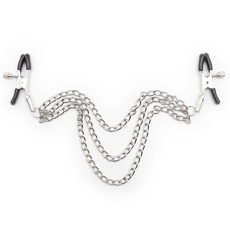 BDSM Games Chain Nipple Clips Adult Products cb5feb1b7314637725a2e7: Black|Silver