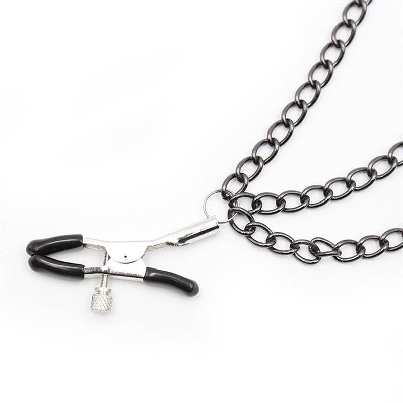 BDSM Games Chain Nipple Clips Adult Products cb5feb1b7314637725a2e7: Black|Silver