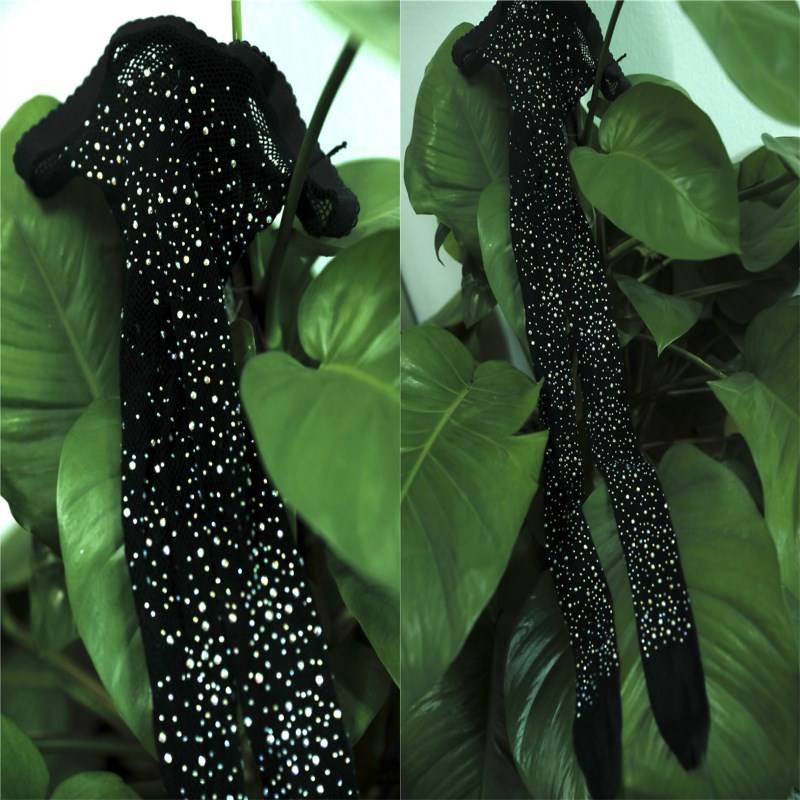 Black Sexy Fishnets with Cut-Outs