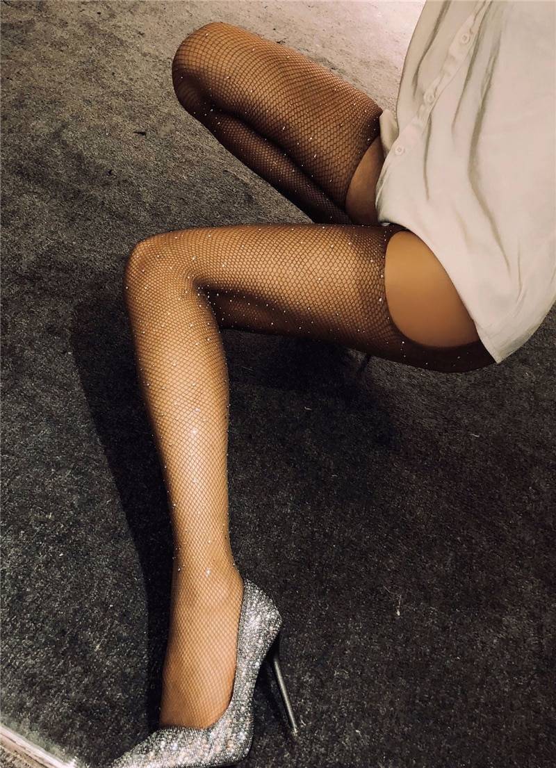 Black Sexy Fishnets with Cut-Outs