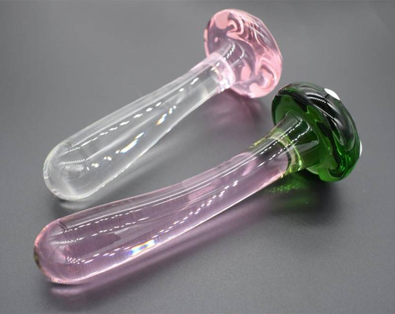 Crystal Mushroom Anal Plug Adult Products cb5feb1b7314637725a2e7: Green|Pink
