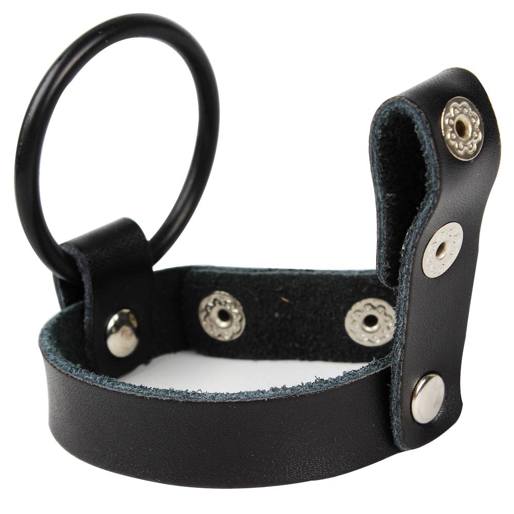 Cute Convenient Adjustable Leather Penis Ring Adult Products cb5feb1b7314637725a2e7: Black
