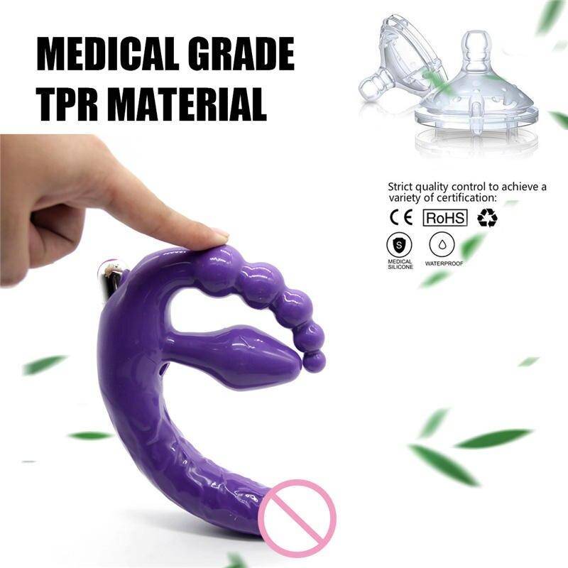 Double Penetration Vibrating Strap On Dildo Adult Products cb5feb1b7314637725a2e7: 1 Speed|10 Speed|Black|Recharge