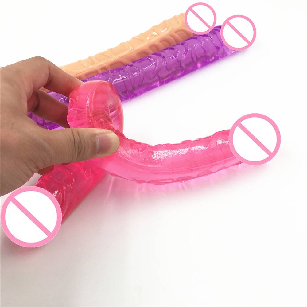 Flexible Long Double Dildos Adult Products cb5feb1b7314637725a2e7: Flesh|Pink|Purple