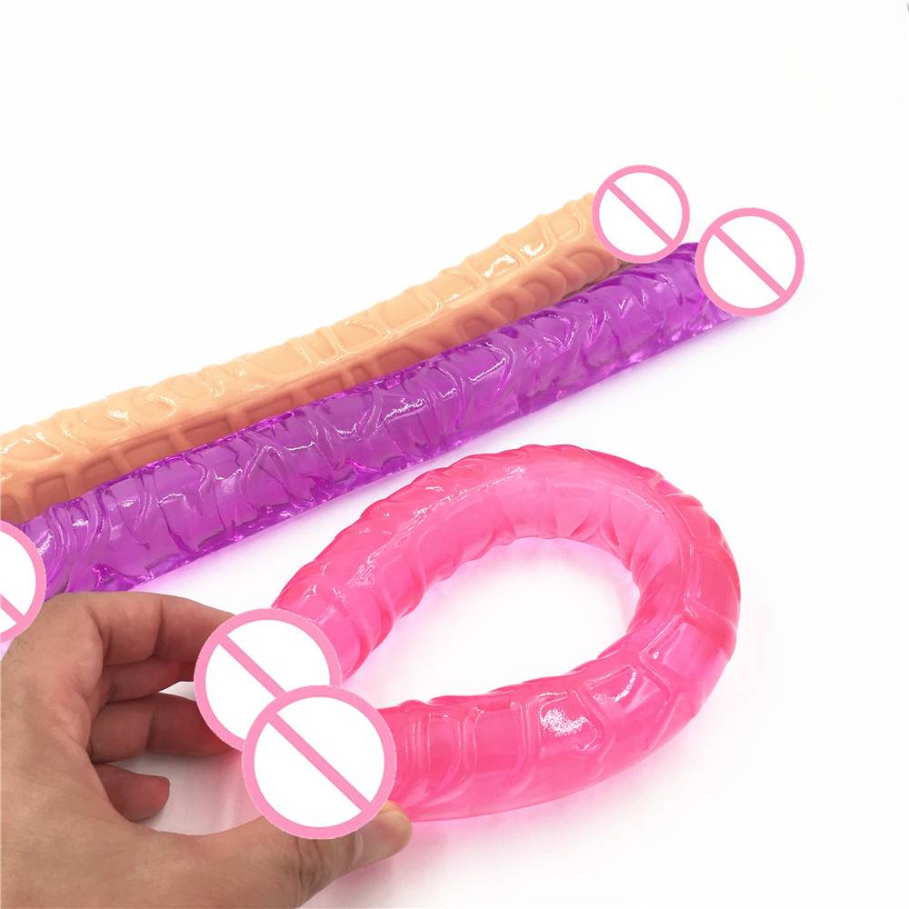 Flexible Long Double Dildos Adult Products cb5feb1b7314637725a2e7: Flesh|Pink|Purple