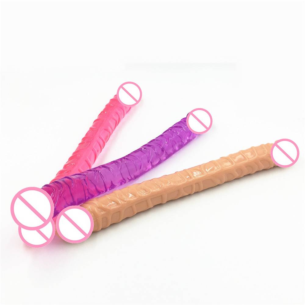 Flexible Long Double Dildos Adult Products cb5feb1b7314637725a2e7: Flesh|Pink|Purple