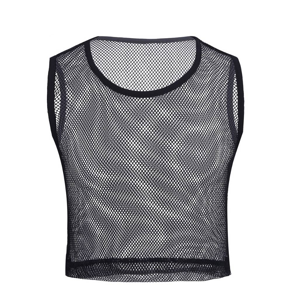 Men’s Mesh Crop Top Adult Products cb5feb1b7314637725a2e7: Black|White