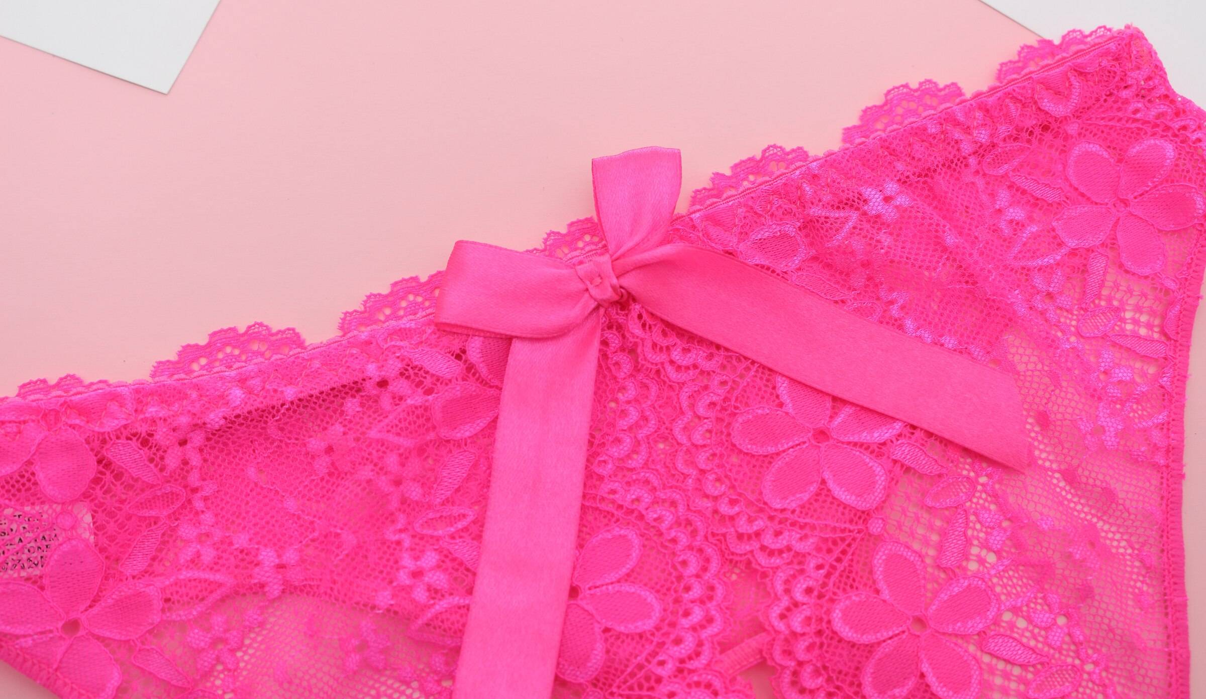 Open Crotch Floral Lace Panties