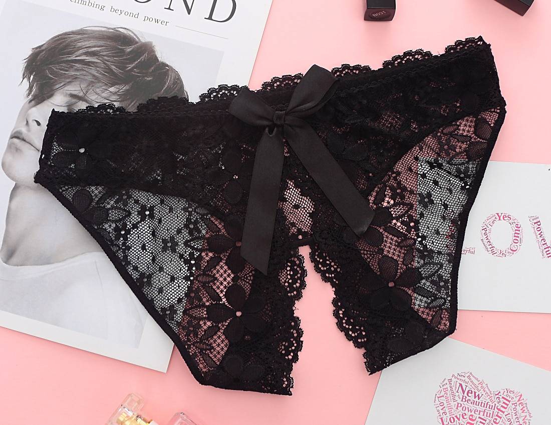 Open Crotch Floral Lace Panties Adult Products cb5feb1b7314637725a2e7: Black|Green|Navy Blue|Orange|Red|Rose Red|White