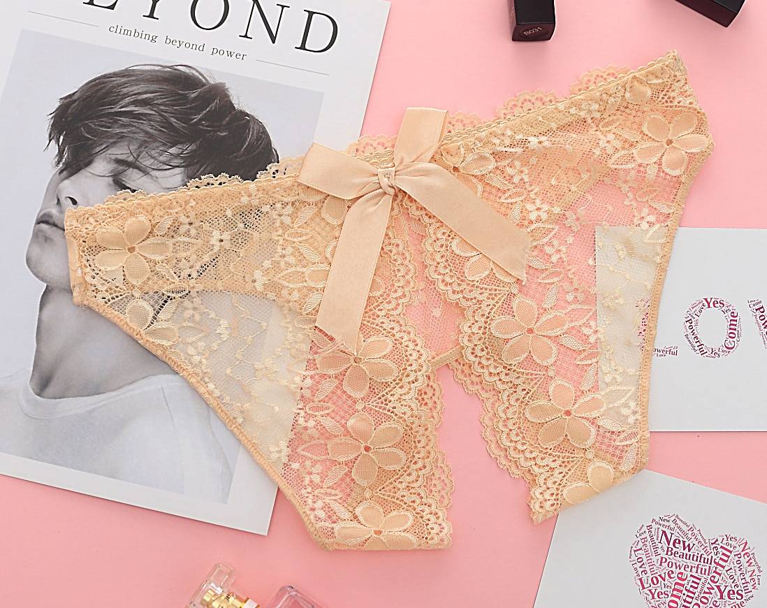 Open Crotch Floral Lace Panties Adult Products cb5feb1b7314637725a2e7: Black|Green|Navy Blue|Orange|Red|Rose Red|White