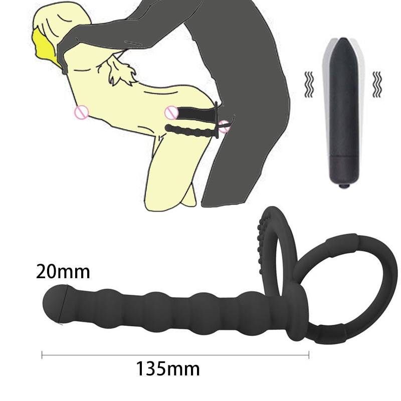 Penis Ring with Dildo Adult Products cb5feb1b7314637725a2e7: Anal Bead|Vibrator