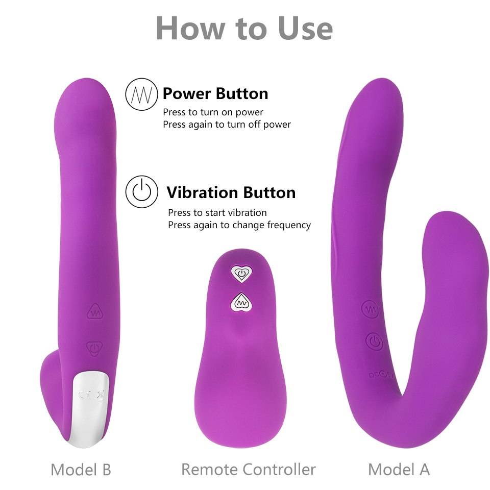 Purple Double Pleasure Strapless Strapon Adult Products a1fa27779242b4902f7ae3: Model A|Model B