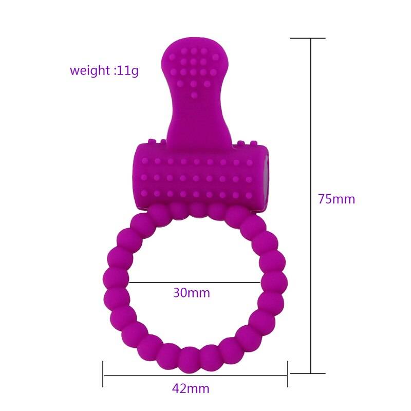 Rose / Purple Vibrating Massage Penis Sleeve