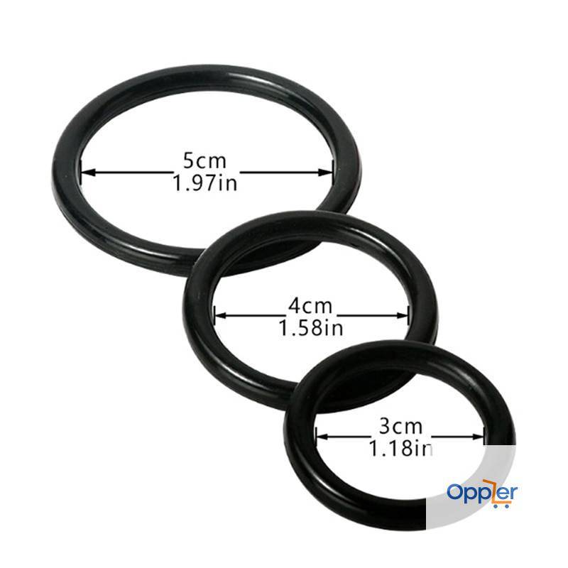Set of 3 Black Men’s Penis Rings Adult Products