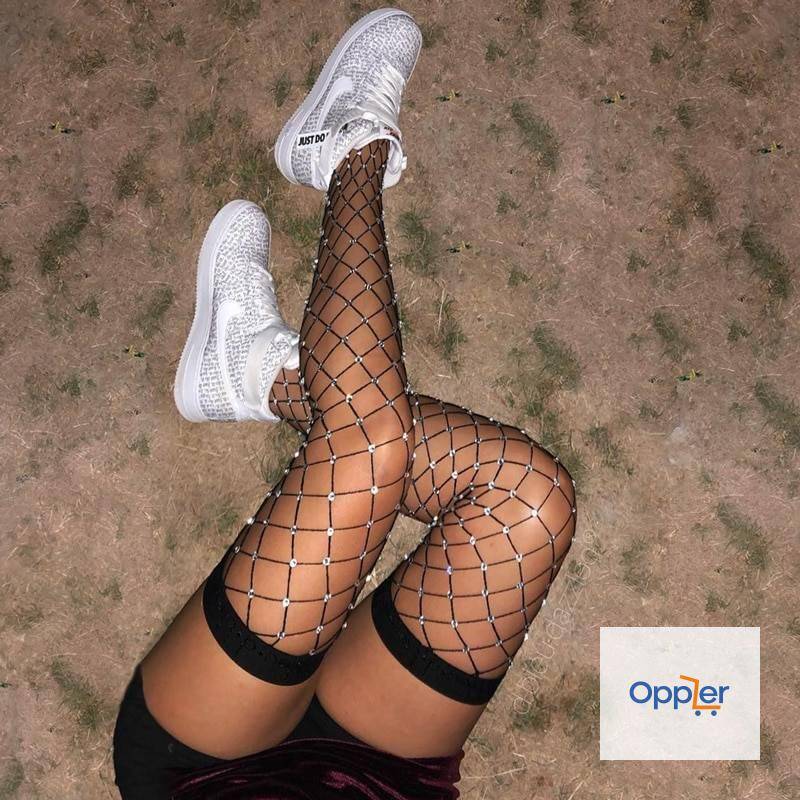 Sexy Crystal High Stockings Adult Products cb5feb1b7314637725a2e7: Black|Red|White