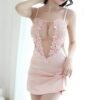 Spaghetti Straps Lace Night Gowns Adult Products cb5feb1b7314637725a2e7: Black|Pink|White