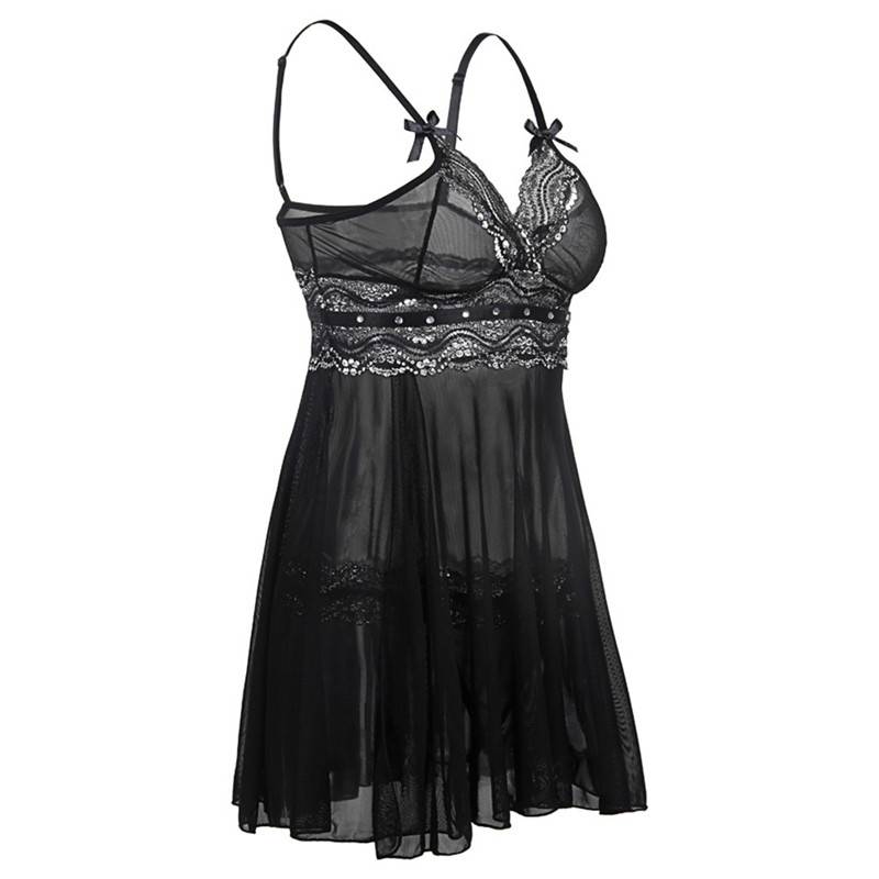 Women’s Nymph Sheer Lace Babydoll Lingerie Adult Products cb5feb1b7314637725a2e7: Black|Purple