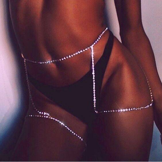 Women’s Sexy Line Crystal Waist Chain Adult Products 8d255f28538fbae46aeae7: Gold|Silver