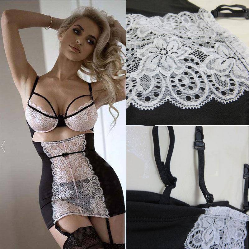 Women’s Sexy Sleeveless Deep V Babydoll Adult Products cb5feb1b7314637725a2e7: Black