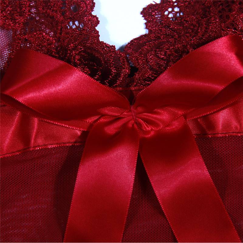 Women’s Summer Wine Babydoll Lingerie and Panties Set Adult Products cb5feb1b7314637725a2e7: Wine Red