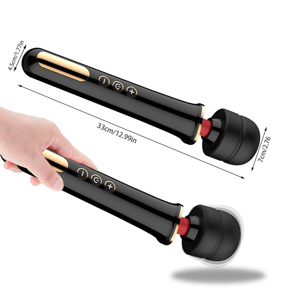 Women's Wand Vibrator in Black and White