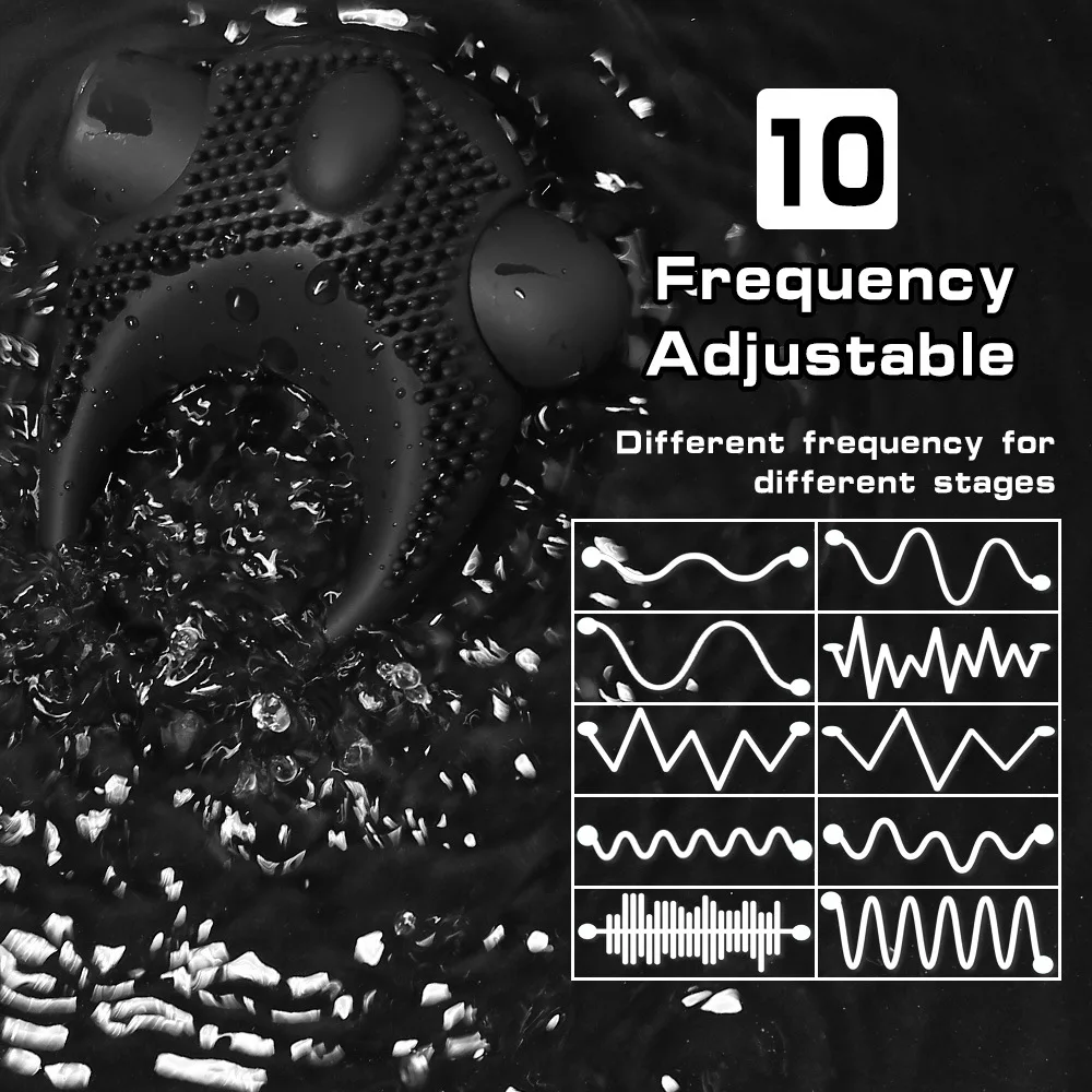 10 Frequency Vibrator Cockring Penis Cock Ring on for Man Delay Ejaculation Sex Toys for Men Couple Rings Penisring Toy for male Sex Toys For Men cb5feb1b7314637725a2e7: A|B