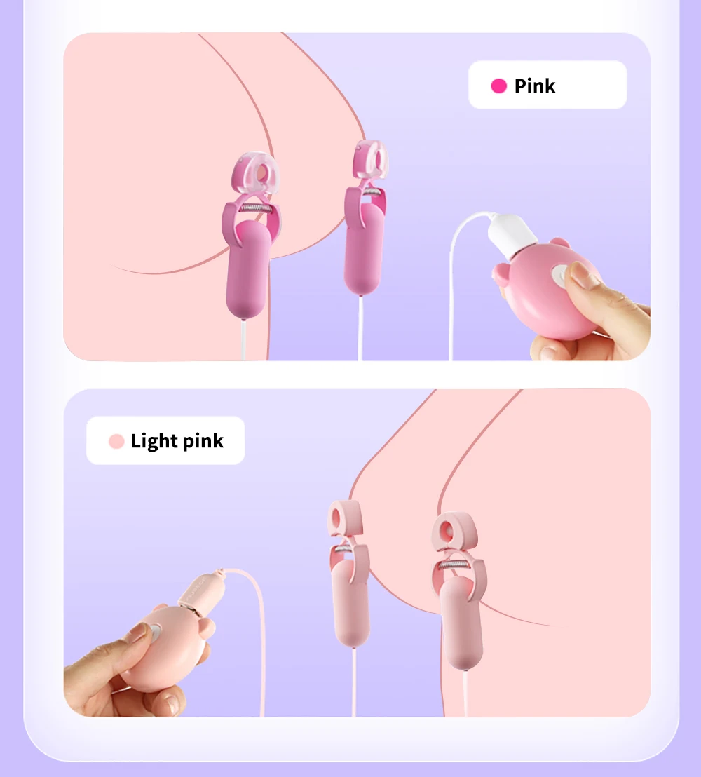 10 Modes Electric Nipple Clamp Breast Massage Vibrator Enhancer Bondage Adult Stimulator Sex Toys For Women Couples Female Trending Now cb5feb1b7314637725a2e7: with box|With Box