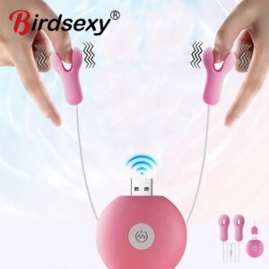 10 Modes Electric Nipple Clamp Breast Massage Vibrator Enhancer Bondage Adult Stimulator Sex Toys For Women Couples Female Vibrators cb5feb1b7314637725a2e7: No Remote Control|Remote Control A|Remote Control B