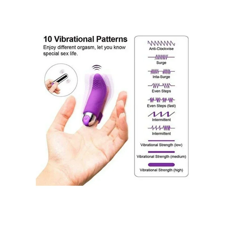 10 Modes Finger Vibrator Clitoris Massage G Spot Stimulation Rechargeable Vibrating Egg Sex Toys For Women Masturbation Sex Toys For Women cb5feb1b7314637725a2e7: Purple|Red