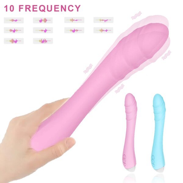 10 Speed Dildo Sex Toys Vibrator for Women Clitoris G Spot Stimulator Rechargeable Vibrator Female Masturbator Adult Sex Shop Vibrators cb5feb1b7314637725a2e7: Blue with Box|Pink with Box