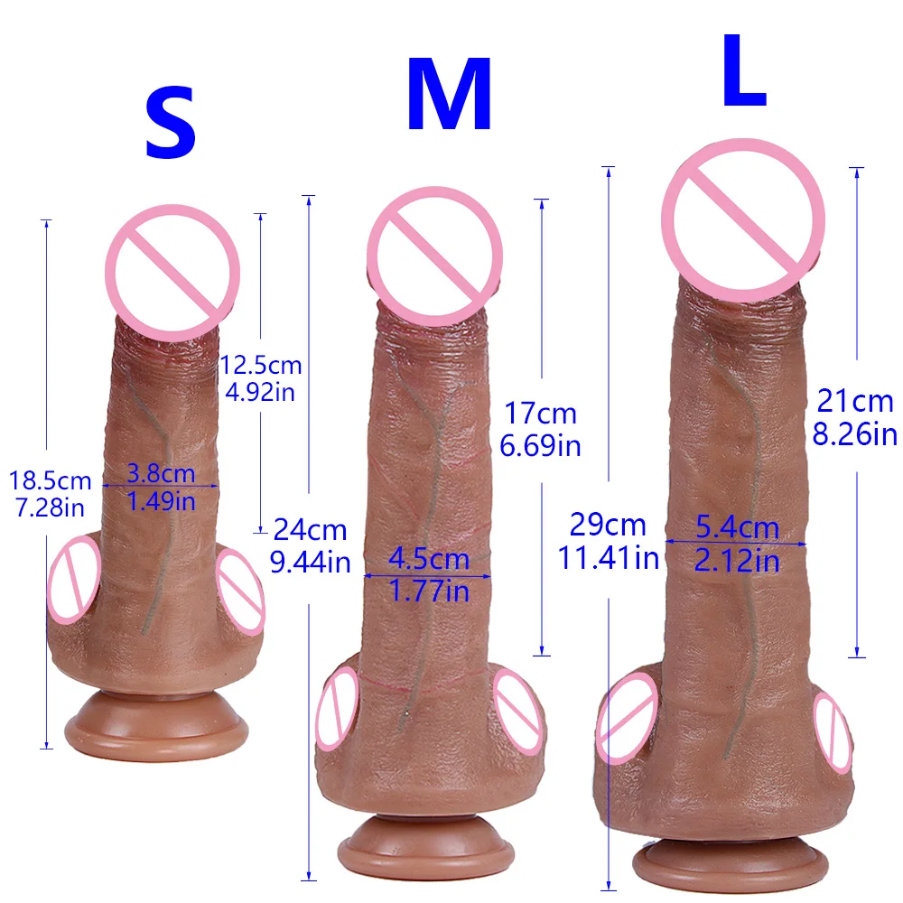 11-inch Realistic and Soft Dildo Artificial Silicone Penis Masturbator Female Anal Sex Toy Powerful Suction Cup Adult Dick Store Dildos cb5feb1b7314637725a2e7: Black-L|Black-M|Black-S|Brown - L|Brown - M|Brown - S|Flesh - L|Flesh - M|Flesh - S