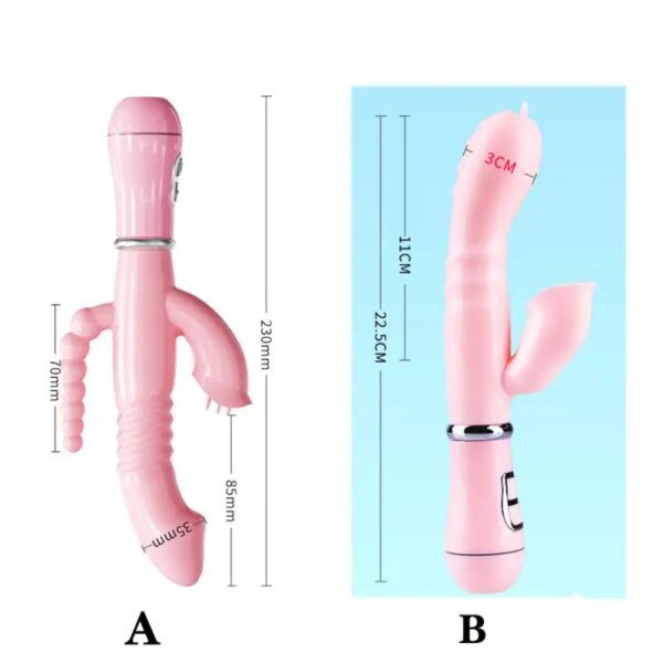 12 Mode 3 In 1 Vibrators for Women Vibrating Anal Tongue Licking Clitoris Stimulator G Spot Massager Erotic Sex Toys for Women Best Sellers cb5feb1b7314637725a2e7: Pink