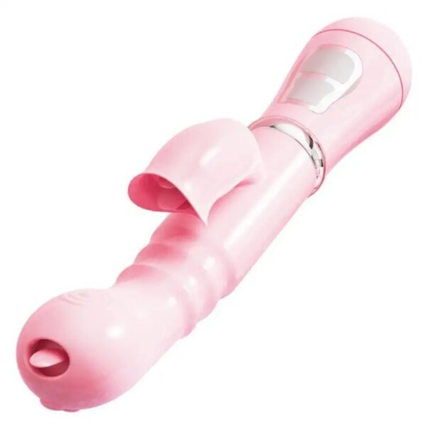 12 Mode 3 In 1 Vibrators for Women Vibrating Anal Tongue Licking Clitoris Stimulator G Spot Massager Erotic Sex Toys for Women Best Sellers cb5feb1b7314637725a2e7: Pink
