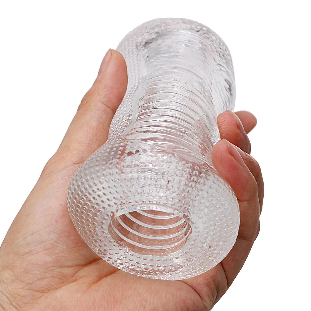 13cm Male Masturbator Transparent Jelly Artificial Vaginal Real Pussy for Men Penis Exerciser Cock Enlarger Suck Sex Toys Erotic Sex Toys For Men cb5feb1b7314637725a2e7: Transparent