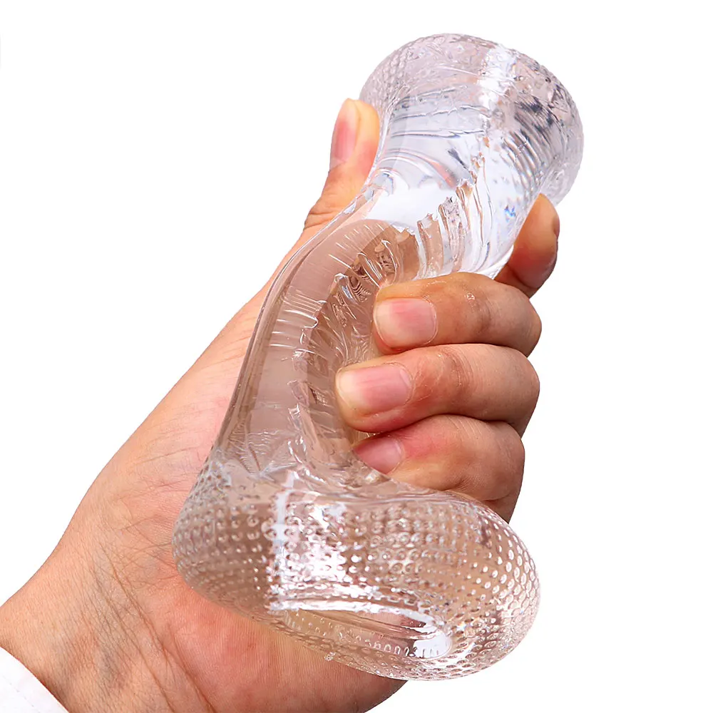 13cm Male Masturbator Transparent Jelly Artificial Vaginal Real Pussy for Men Penis Exerciser Cock Enlarger Suck Sex Toys Erotic Sex Toys For Men cb5feb1b7314637725a2e7: Transparent