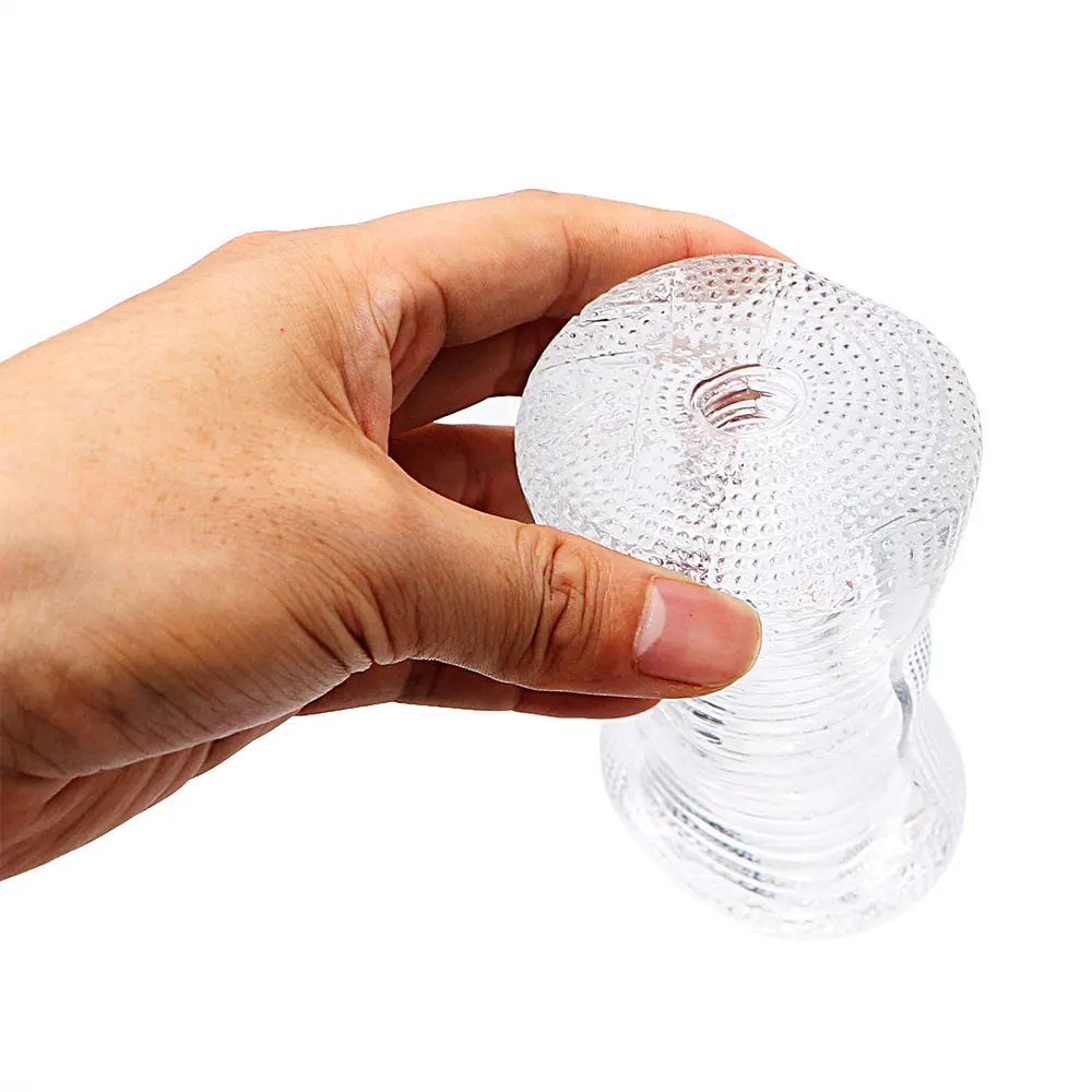 13cm Male Masturbator Transparent Jelly Artificial Vaginal Real Pussy for Men Penis Exerciser Cock Enlarger Suck Sex Toys Erotic Sex Toys For Men cb5feb1b7314637725a2e7: Transparent