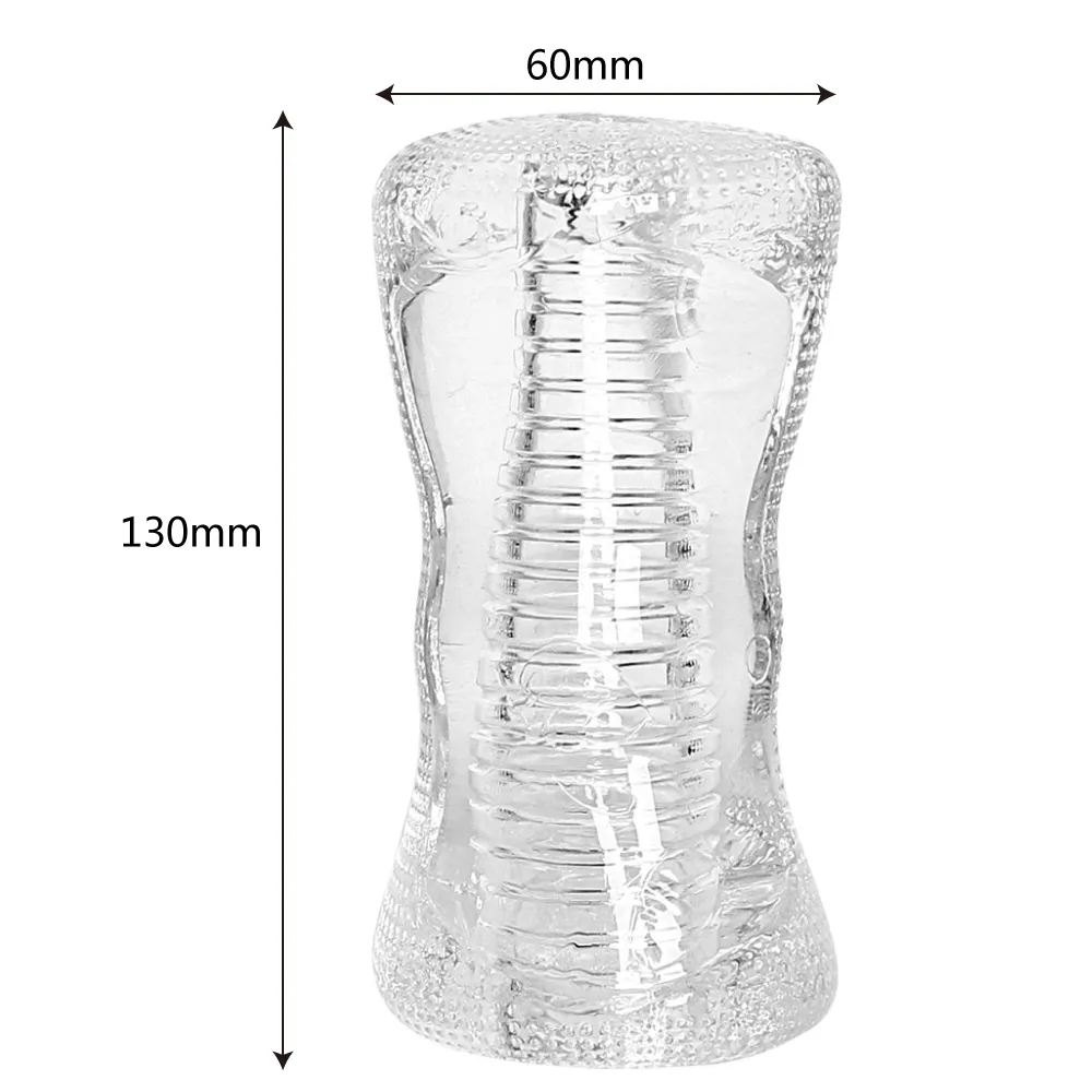 13cm Male Masturbator Transparent Jelly Artificial Vaginal Real Pussy for Men Penis Exerciser Cock Enlarger Suck Sex Toys Erotic Sex Toys For Men cb5feb1b7314637725a2e7: Transparent