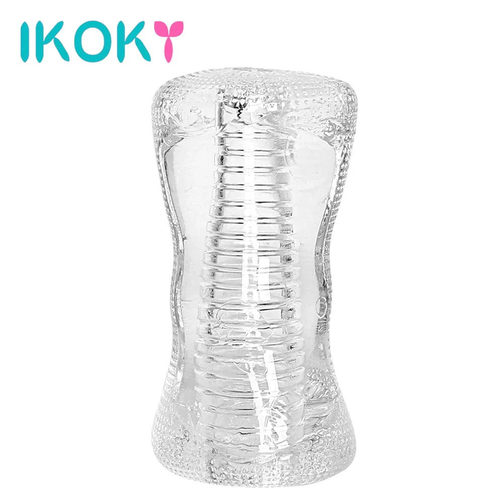 13cm Male Masturbator Transparent Jelly Artificial Vaginal Real Pussy for Men Penis Exerciser Cock Enlarger Suck Sex Toys Erotic Sex Toys For Men cb5feb1b7314637725a2e7: Transparent