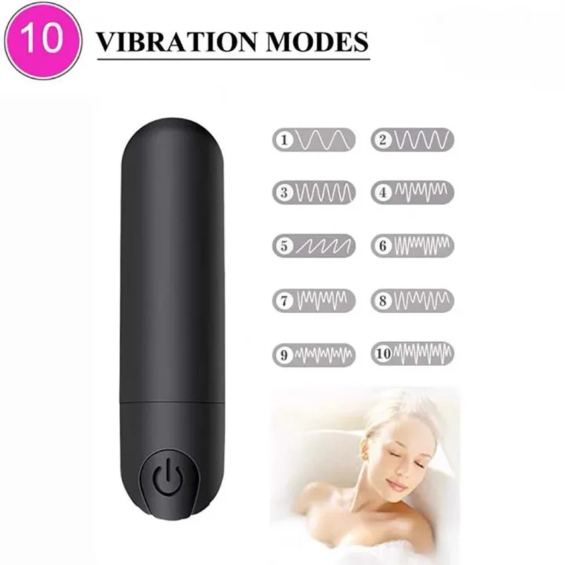10 Speed Mini Bullet Vibrator for Women Rechargeable Wireless Vibrating Anal Bullet Clitoral Stimulator Dildo for Adult Sex Toys Sex Toys For Women cb5feb1b7314637725a2e7: Black|Purple