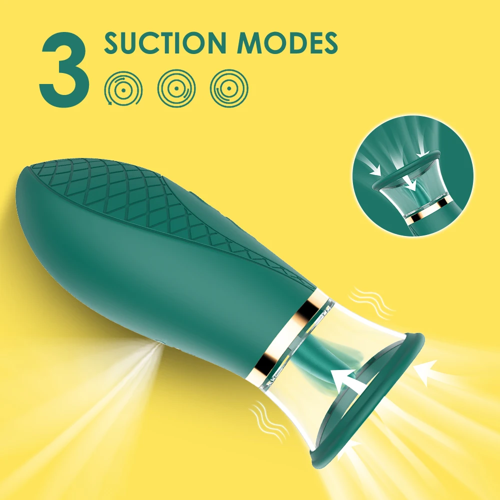 Clitoral Sucking Vibrator with 9 Lick and 3 Suction Mode Sex Toys for Women Quick Orgasm Clit Tongue Stimulator Nipples Massager Sex Toys For Women cb5feb1b7314637725a2e7: Green|Pink