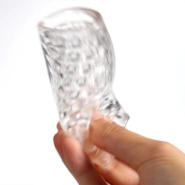 Transparent Male Masturbator Artificial Pussy Vaginal for Men Glans Sucking Penis Pump Spikes Exerciser Sex Toys for man 18+ Sex Toys For Men cb5feb1b7314637725a2e7: A|B