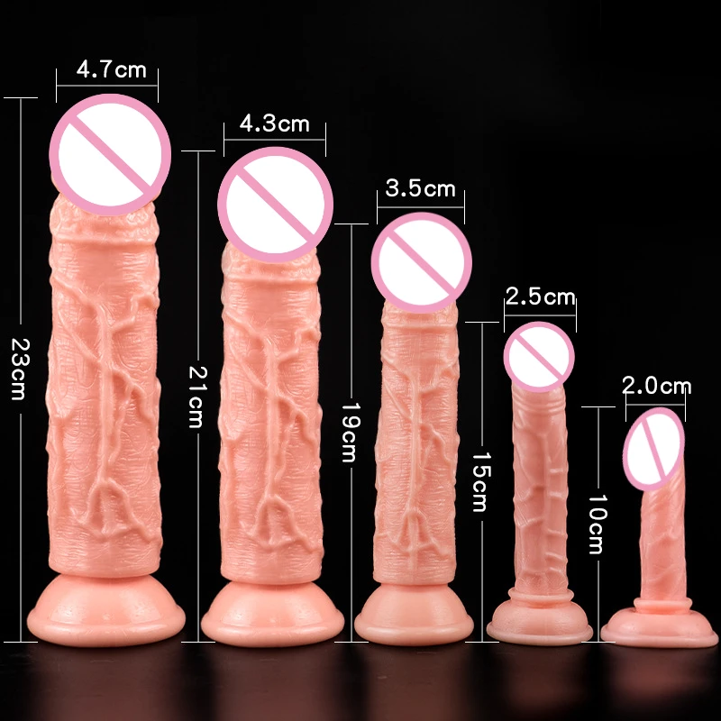 Realistic Dildo Skin Feeling Sex Toys for Women Big Penis with Suction Cup Female Masturbator Anal Sex Product Dildos cb5feb1b7314637725a2e7: L|M|S|XS|XXS