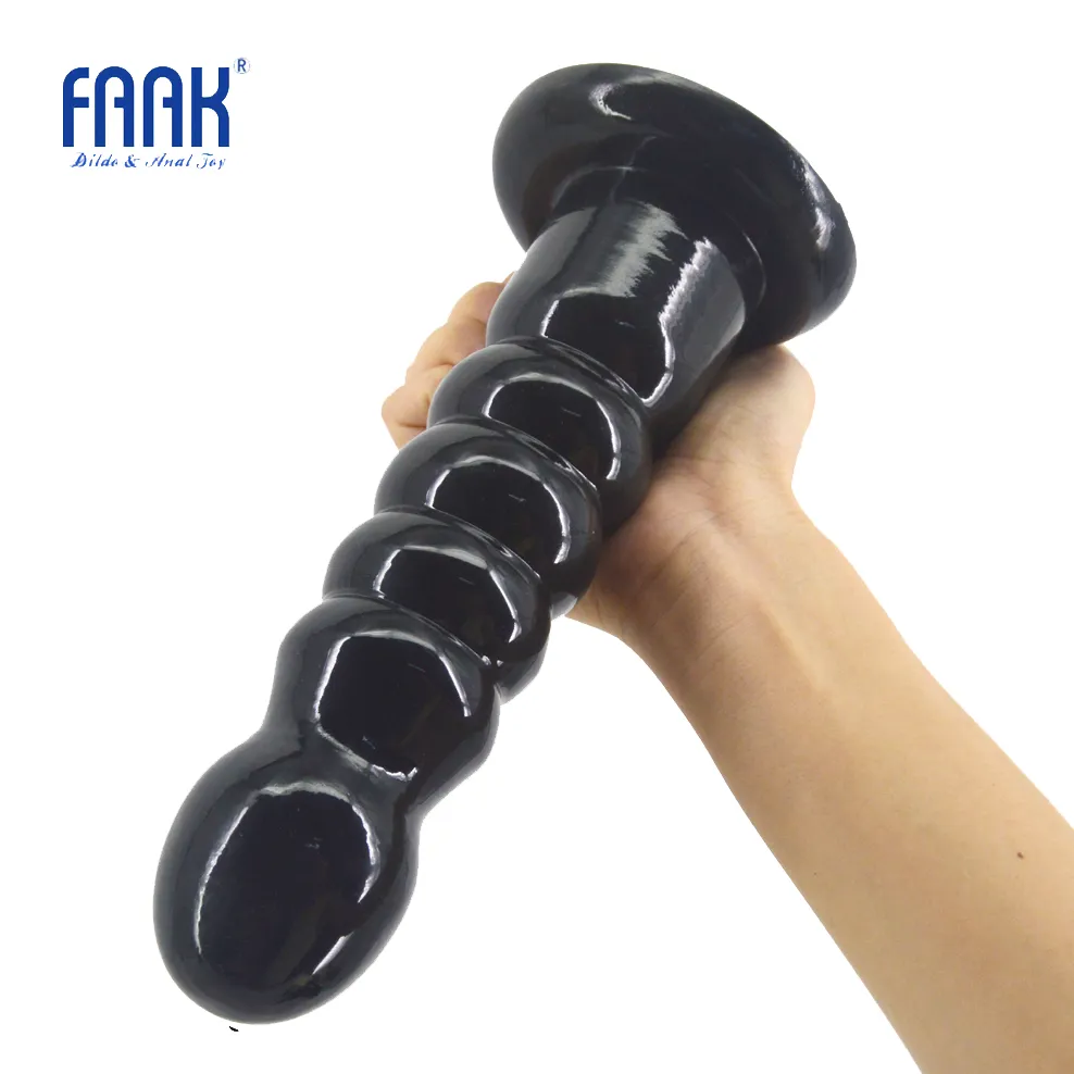 FAAK Beads anal plug suction black dildo sex toys for women men fake penis anus massage balls butt plug sex shop flexible dick Dildos cb5feb1b7314637725a2e7: Black|Flesh|strap on dildo