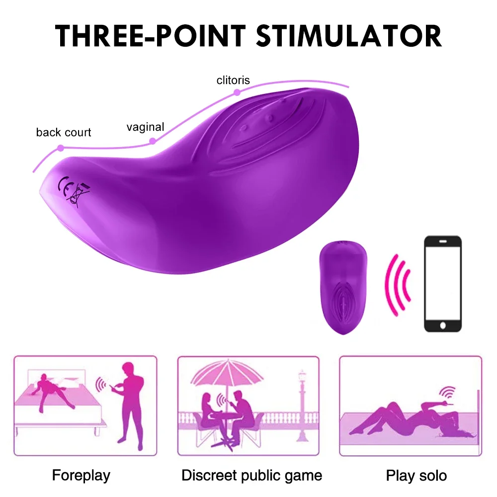 Butterfly Wearable Vibrator Wireless APP Remote Panties Dildo Vibrator for Women Clitoral Stimulator Massage Erotic Sex Toys Vibrators 1ef722433d607dd9d2b8b7: China