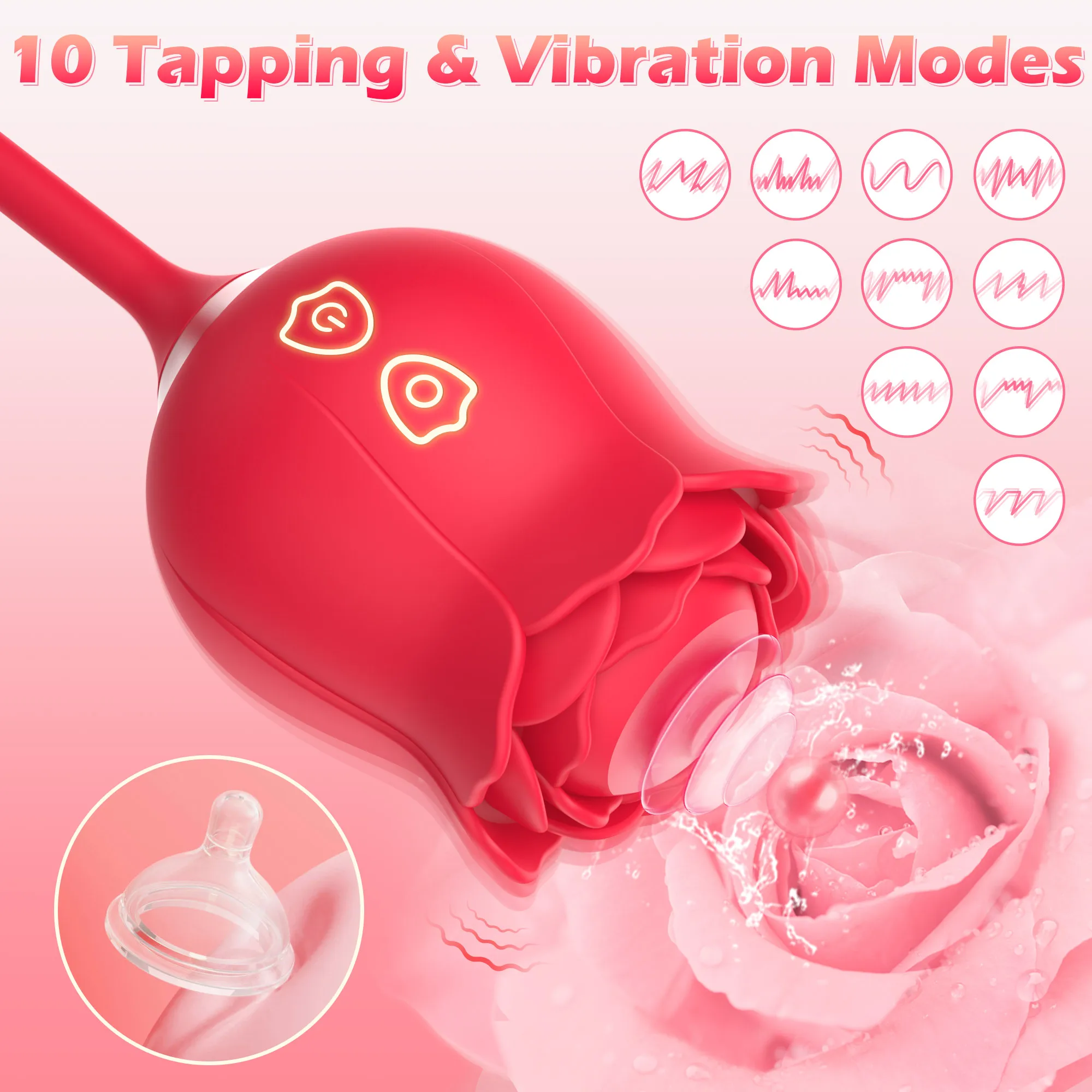 Rose Sucking Vibrator for Women 20 Modes Nipple Sucker Clitoris Stimulator Thrusting Dildo Penis Couple Sex Toys Adults Supplies Vibrators cb5feb1b7314637725a2e7: SEX-0081-KYN|SEX-0082-SSK